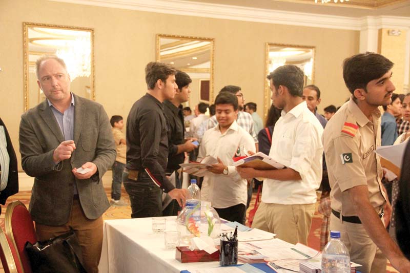 the ninth biannual college fair was held on sunday for student interested in pursuing undergraduate and graduate degrees in us photo ayesha mir express