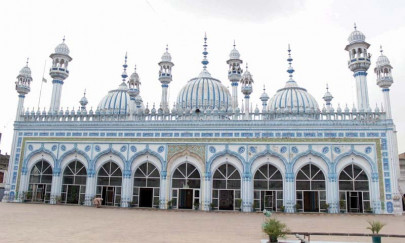 courtyard of history markazi jamia masjid artwork still fresh after a century