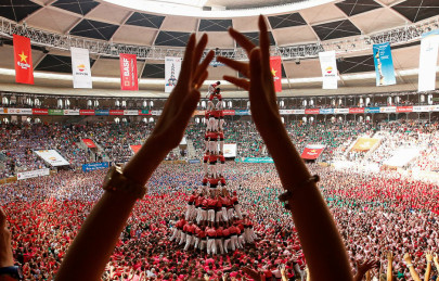 in pictures spain s human tower competition in pictures spain s human tower competition