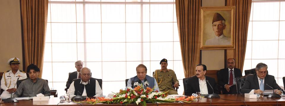 prime minister nawaz sharif chairs the parliamentary party leaders meeting on october 3 2016 photo pid