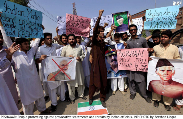 people protesting against provocative statements and threats by india photo inp people protesting against provocative statements and threats by india photo inp