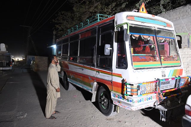 passenger bus was returning from the city towards hazara town when it came under attack photo banaras khan express