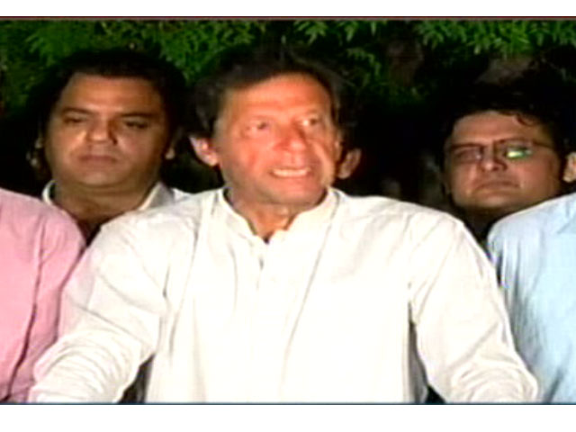 imran khan speaks to the media in islamabad on tuesday express news screengrab
