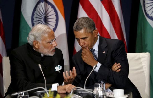 us president barack obama r meets with indian prime minister narendra modi at the climate change summit in paris november 30 2015 photo reuters