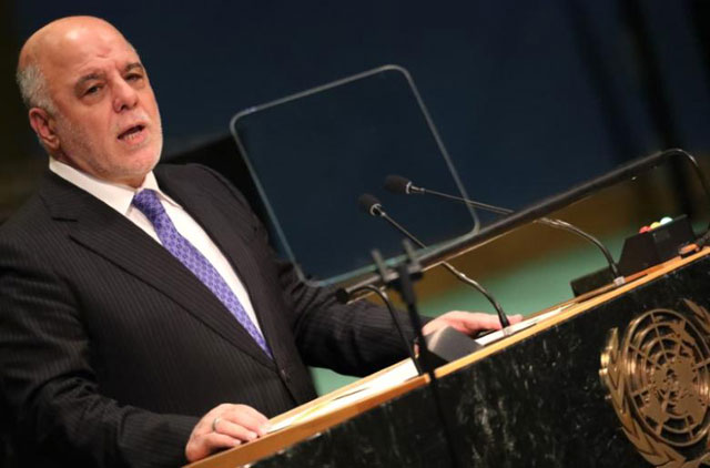 prime minister haider al abadi of iraq addresses the united nations general assembly in the manhattan borough of new york us september 22 2016 photo reuters