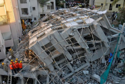 at least two dead as building collapses in indian city of bengaluru