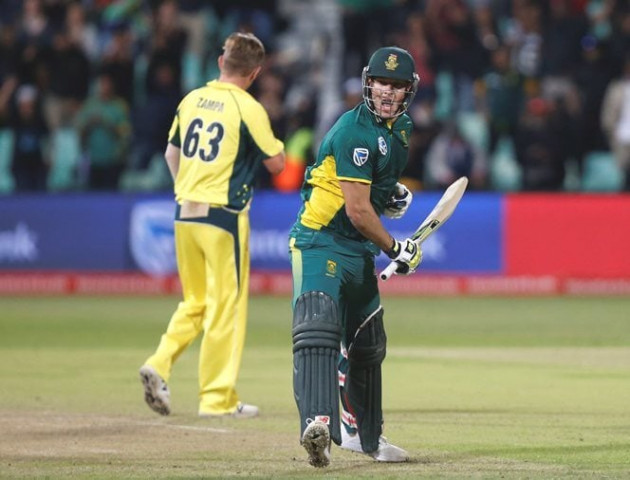 south africa 039 s david miller celebrates winning against australia in third odi of five match series on october 5 2016 photo reuters south africa 039 s david miller celebrates winning against australia in third odi of five match series on october 5 2016 photo reuters