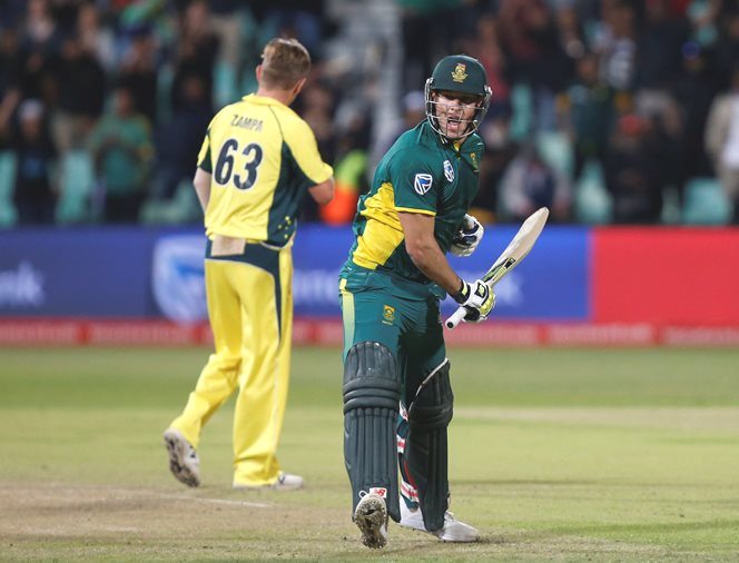 south africa 039 s david miller celebrates winning against australia in third odi of five match series on october 5 2016 photo reuters