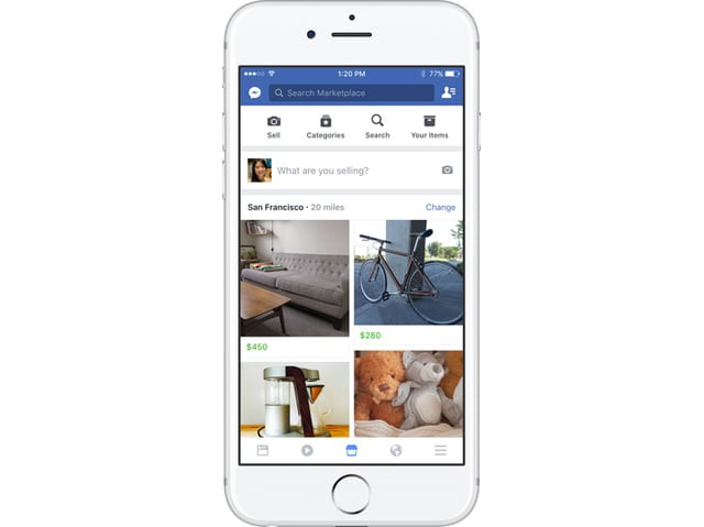 facebook intended to use its marketplace feature to display used furniture bikes and appliances being put up for sale photo newsroom fb