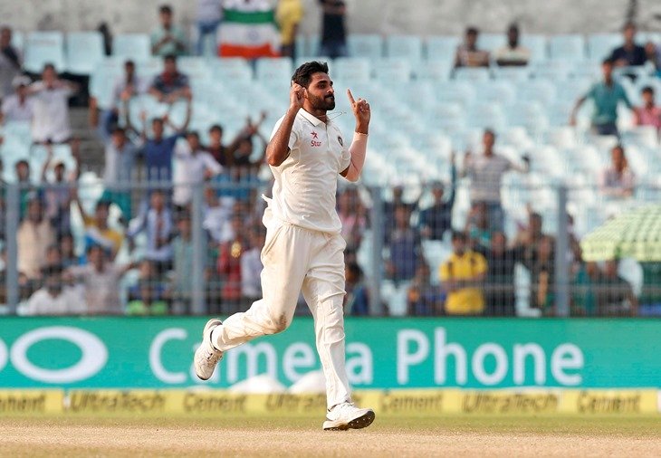 india 039 s bhuvneshwar kumar injured his back during second test against new zealand photo reuters