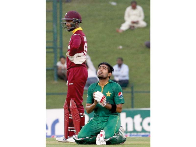 babar became the second youngest player to score three consecutive odi centuries as he helped pakistan whitewash the visiting west indian side photo afp babar became the second youngest player to score three consecutive odi centuries as he helped pakistan whitewash the visiting west indian side photo afp