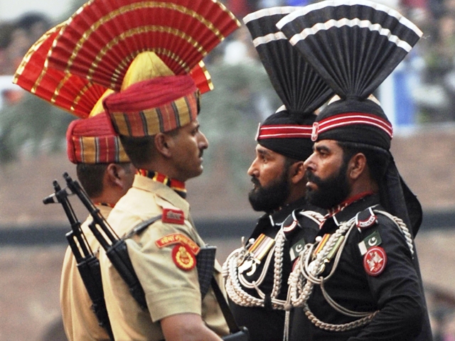 a file photo of punjab rangers and indian bsf at the wagah border photo afp