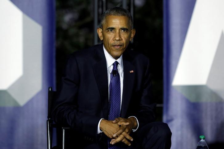 us president barack obama speaks during a discussion on the importance of protecting the one planet at the south by south lawn event at the white house in washington u s october 3 2016 photo reuters