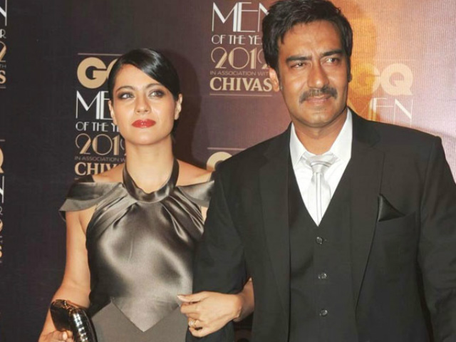 kajol with husband ajay devgn photo file