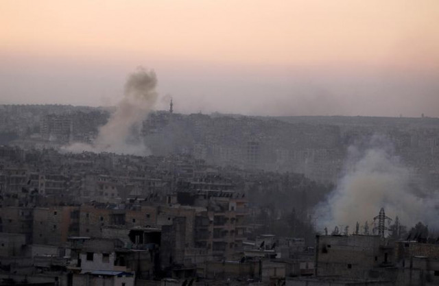 smoke rises from bustan al basha neighborhood of aleppo syria october 5 2016 photo rueters smoke rises from bustan al basha neighborhood of aleppo syria october 5 2016 photo rueters