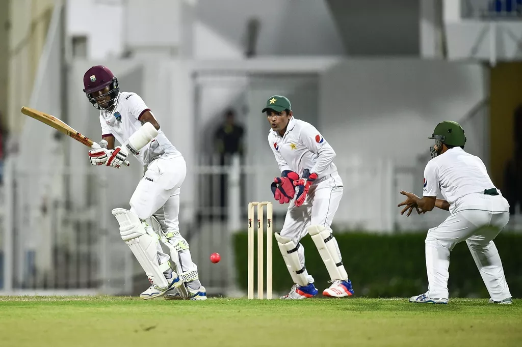 kraigg brathwaite l plays a shot at the sharjah cricket stadium on october 8 2016 photo afp kraigg brathwaite l plays a shot at the sharjah cricket stadium on october 8 2016 photo afp