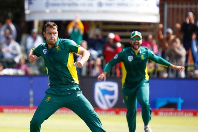 abbott l celebrates after castling finch off just the third delivery of the match which meant australia played second fiddle throughout the fourth odi photo afp abbott l celebrates after castling finch off just the third delivery of the match which meant australia played second fiddle throughout the fourth odi photo afp