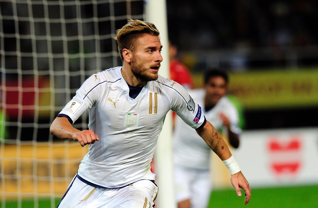 ciro immobile celebrates after scoring a goal at philip ii of macedon stadium in skopje photo afp