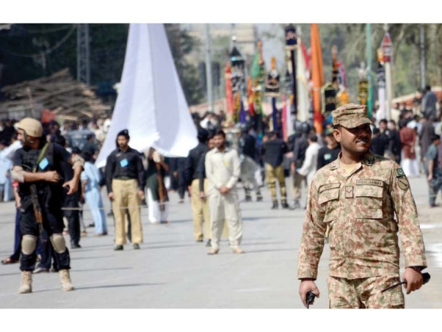 army personnel and law enforcement agencies escort the main procession of 9th muharramul haram on tuesday in peshawar photo muhammad iqbal express army personnel and law enforcement agencies escort the main procession of 9th muharramul haram on tuesday in peshawar photo muhammad iqbal express