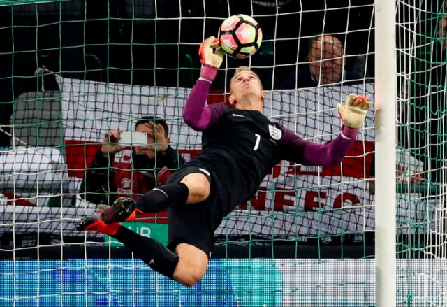 england 039 s joe hart makes a save against slovenia on october 12 2016 photo reuters england 039 s joe hart makes a save against slovenia on october 12 2016 photo reuters