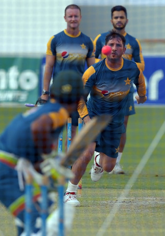 yasir shah in the nets photo afp yasir shah in the nets photo afp