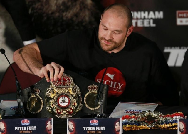 tyson fury during the head to head press conference photo reuters tyson fury during the head to head press conference photo reuters