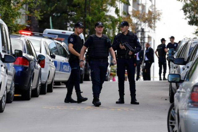 riot police stand guard near the of israeli embassy in ankara turkey photo reuters