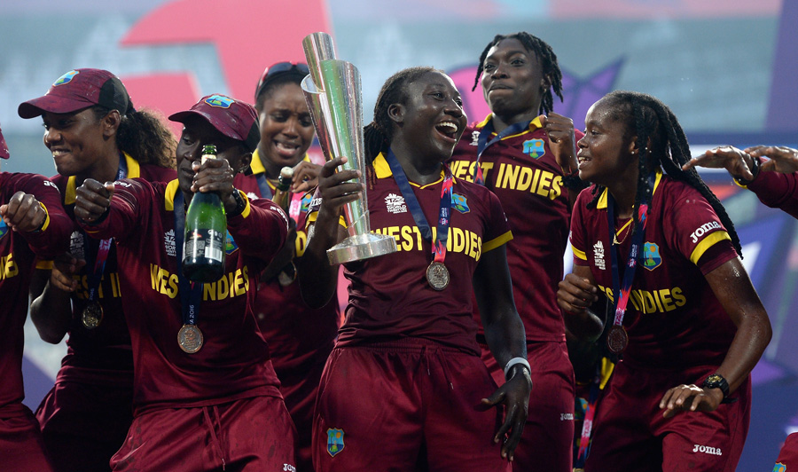 west indies celebrate after winning 2016 039 s world t20 tournament photo afp