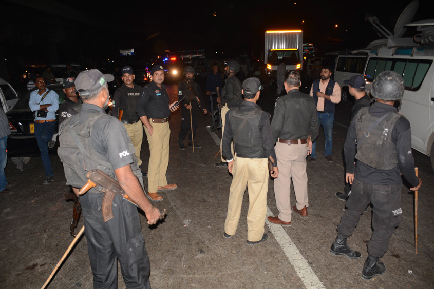 incident is second targeted killing of policeman in three days in karachi photo express