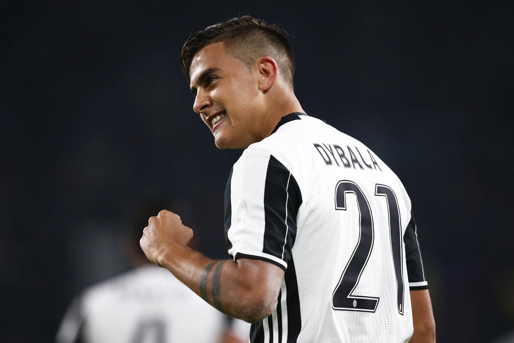 paulo dybala celebrates after scoring in turin photo afp