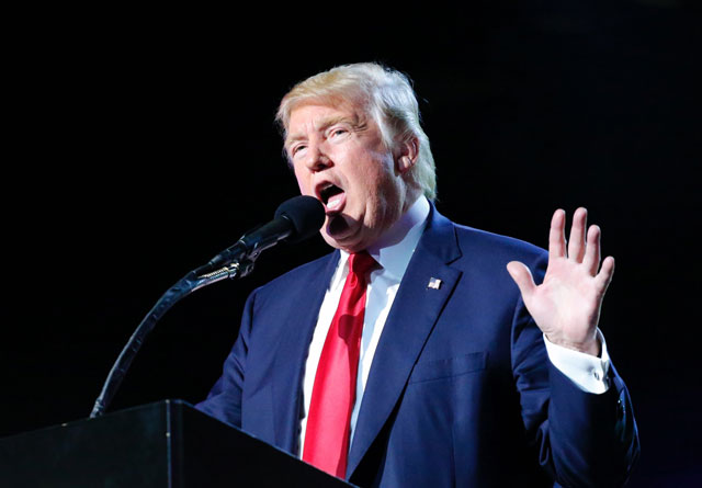 republican presidential candidate donald trump speaks at the republican hindu coalition 039 s humanity united against terror charity event on october 15 2016 at the new jersey convention amp expo center in edison new jersey photo afp