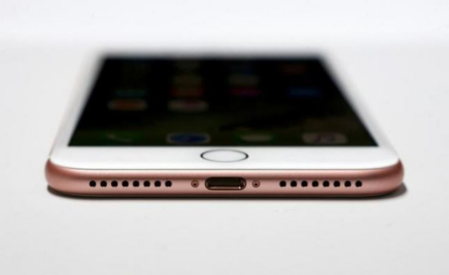 the lightning connection on the apple iphone 7 is shown on display during an apple media event in san francisco california us photo reuters the lightning connection on the apple iphone 7 is shown on display during an apple media event in san francisco california us photo reuters