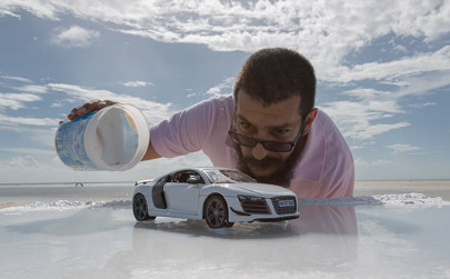 these audi r8 pictures were shot without a car and the results are amazing