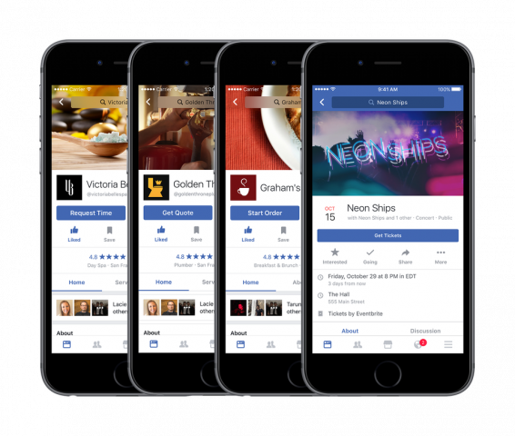 users will also be able to get quotes from businesses buy movie tickets and book appointments at spas and salons photo facebook users will also be able to get quotes from businesses buy movie tickets and book appointments at spas and salons photo facebook