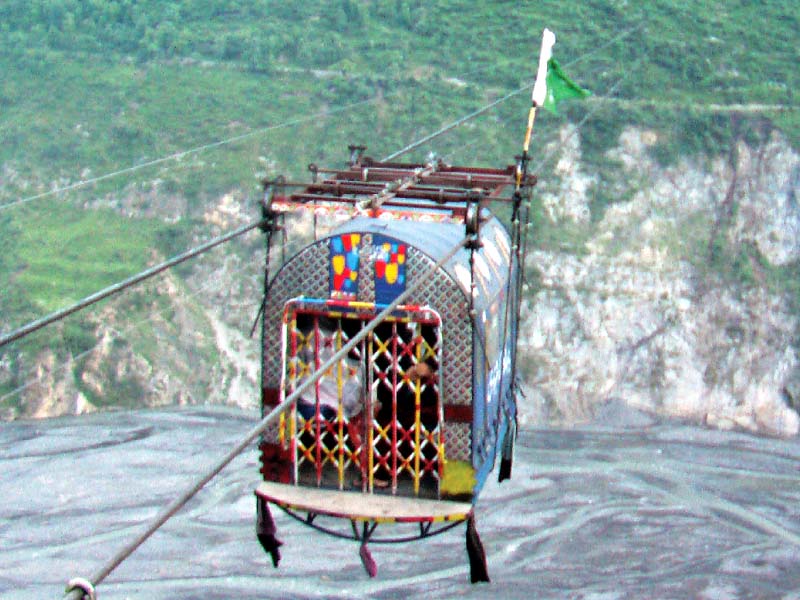 suspended cable car gul dhok damtor residents angry at service inconvenience