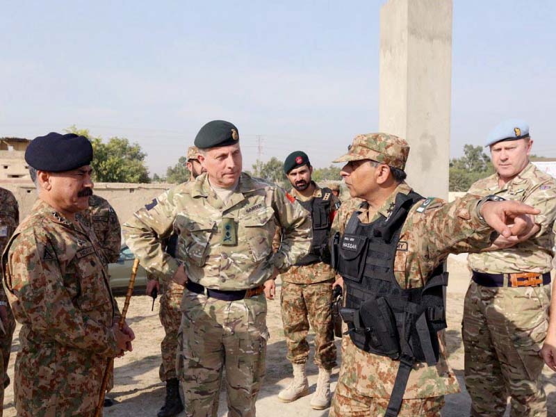 gen carter is briefed about pakistan army successes in north waziristan photo inp