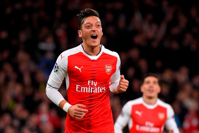 arsenal 039 s mesut ozil celebrates scoring their sixth goal and his hat trick on october 19 2016 photo reuters arsenal 039 s mesut ozil celebrates scoring their sixth goal and his hat trick on october 19 2016 photo reuters