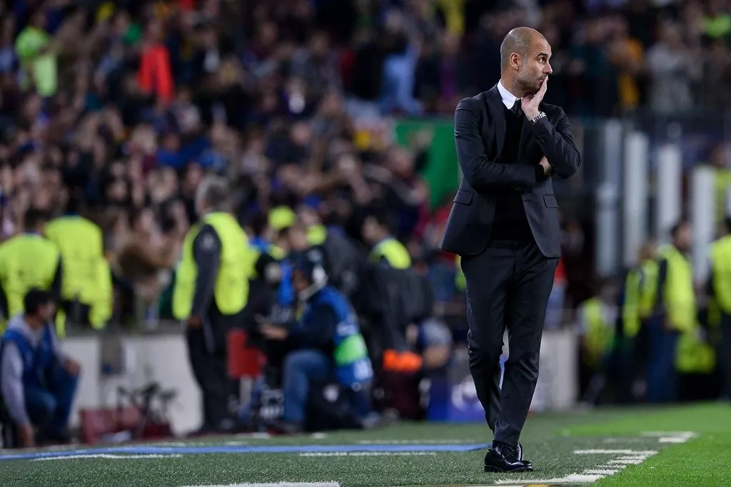 pep guardiola looks on at the camp nou stadium in barcelona on october 19 2016 photo afp pep guardiola looks on at the camp nou stadium in barcelona on october 19 2016 photo afp