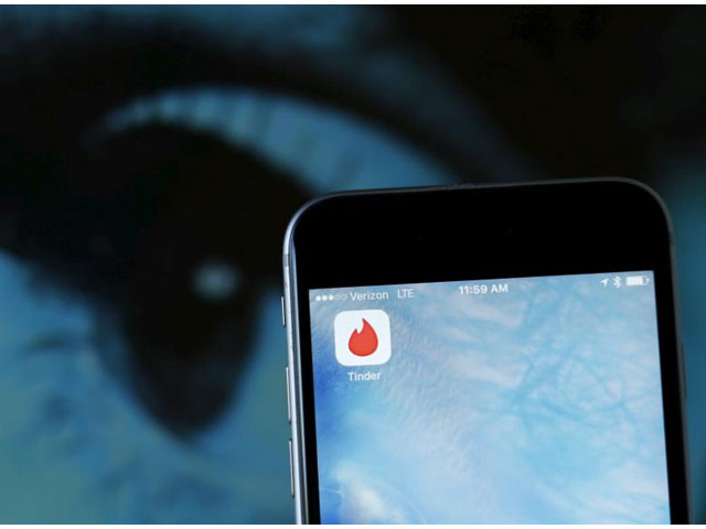 The dating app Tinder is shown on an Apple iPhone in this photo illustration taken February 10, 2016. PHOTO: REUTERS