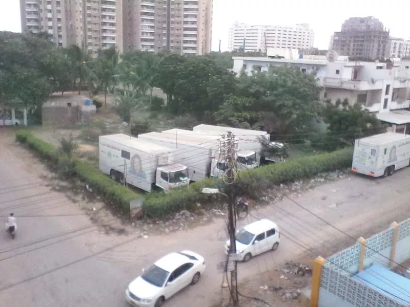 the vans that bear huge portraits of former prime minister benazir bhutto are rusting and no one is willing to share information about them photo express the vans that bear huge portraits of former prime minister benazir bhutto are rusting and no one is willing to share information about them photo express