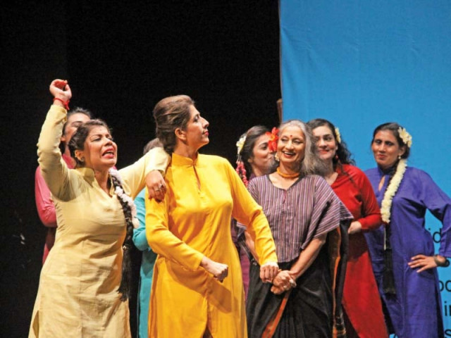 the tehrik e niswan team performed on a poem after which they also screened a documentary on women s issues photo ayesha mir express the tehrik e niswan team performed on a poem after which they also screened a documentary on women s issues photo ayesha mir express