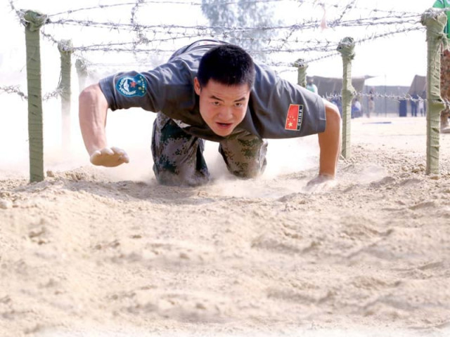 the primary objective of the participants was to get from starting point to the finish line in the least possible time however their path was littered with 11 different kinds of obstacles photo courtesy ispr the primary objective of the participants was to get from starting point to the finish line in the least possible time however their path was littered with 11 different kinds of obstacles photo courtesy ispr