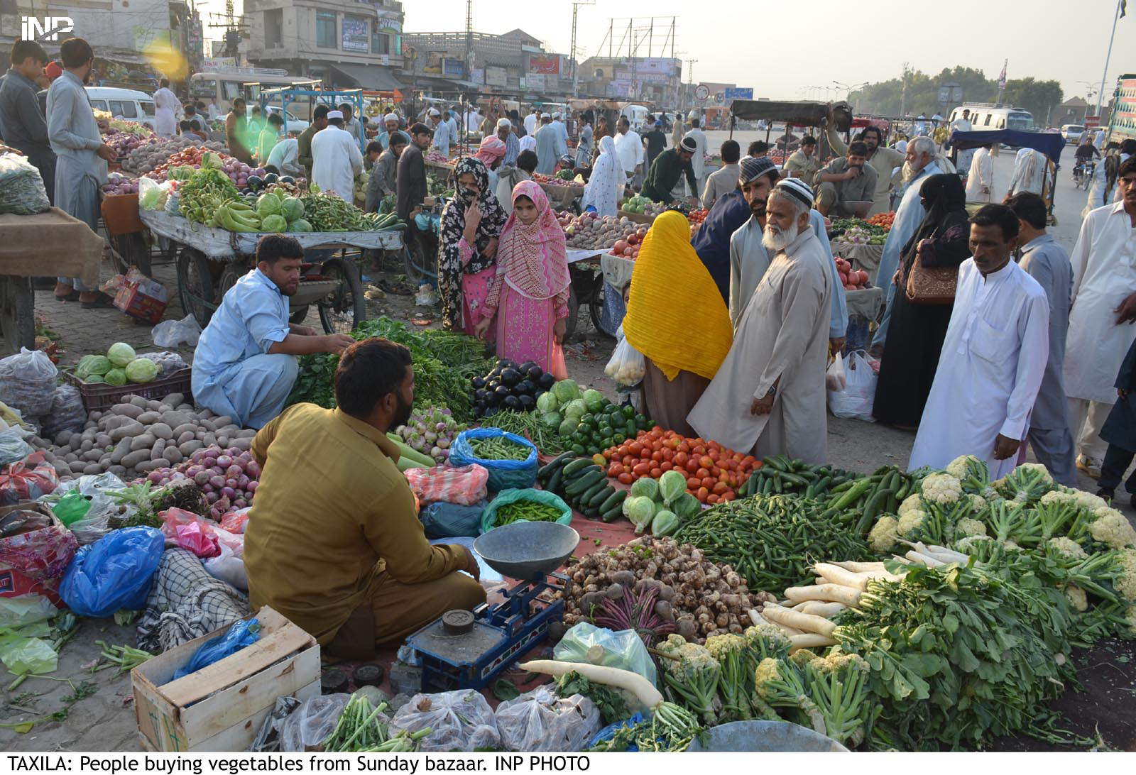 while bitter gourd cauliflower taro roots arvi ladyfingers green chillies and potatoes also showed marginal increase in prices photo inp