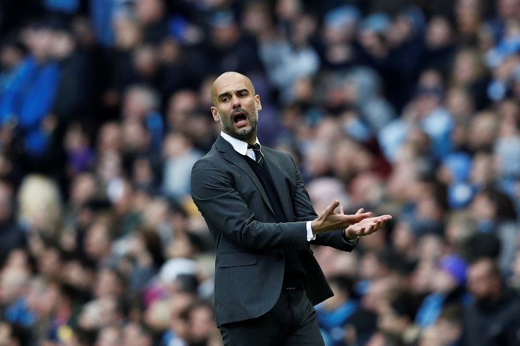 manchester city manager pep guardiola reacts during match against southampton on october 23 2016 photo reuters