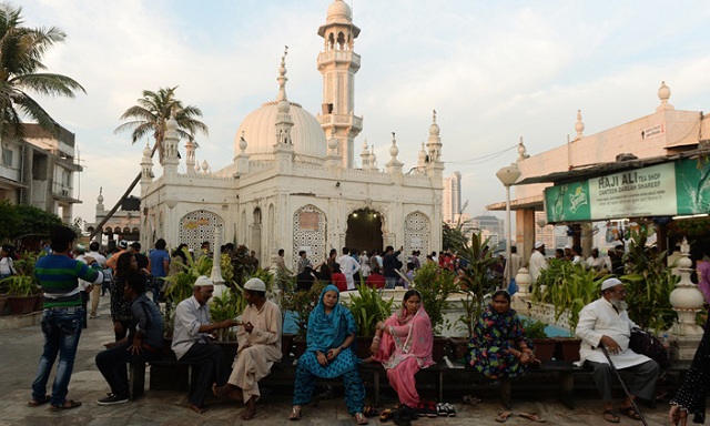 indian muslims and visitors are seen at the haji ali dargah in mumbai afp photo