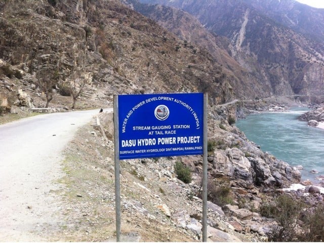 access road linking dam site to kkh blocked through sit in photo express