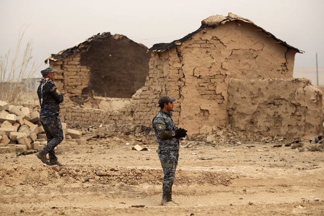 raqi forces gather in the al shura area south of mosul on october 24 2016 during an operation to retake the main hub city from the islamic state is group militants photo afp