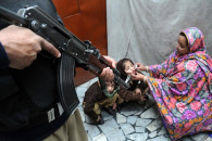 blast targeting polio team kills police official near peshawar