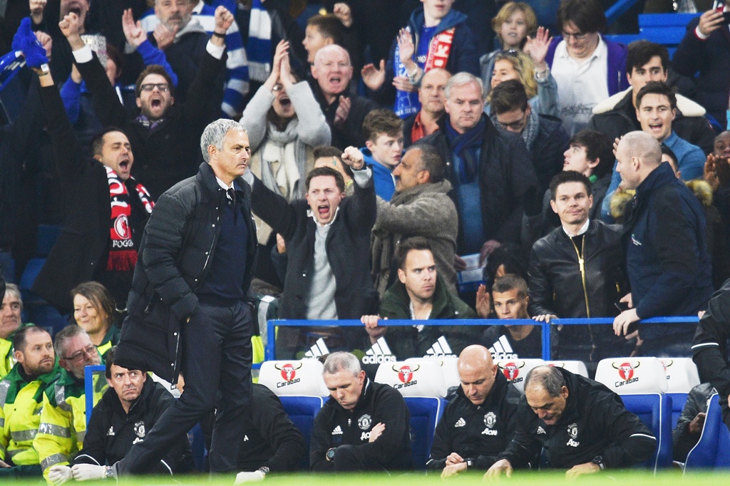 manchester united lost 4 0 to chelsea at stamford bridge on sunday photo afp