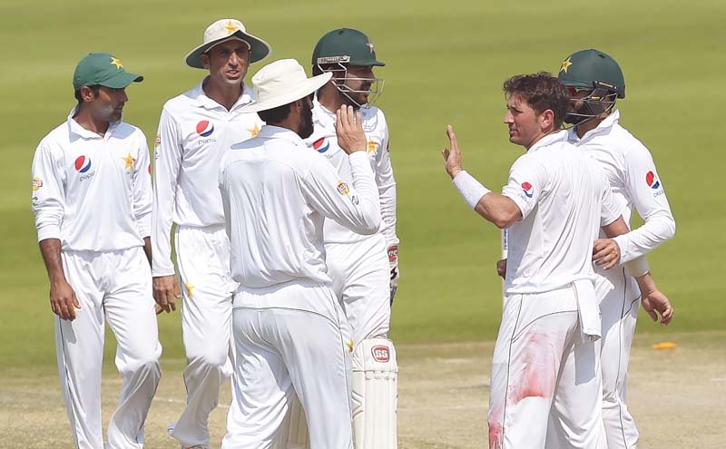 yasir who grabbed four wickets in the first innings claimed six wickets in the second as pakistan confined the west indies to 322 on the final day to register a 133 run win and claim the series 2 0 photo afp